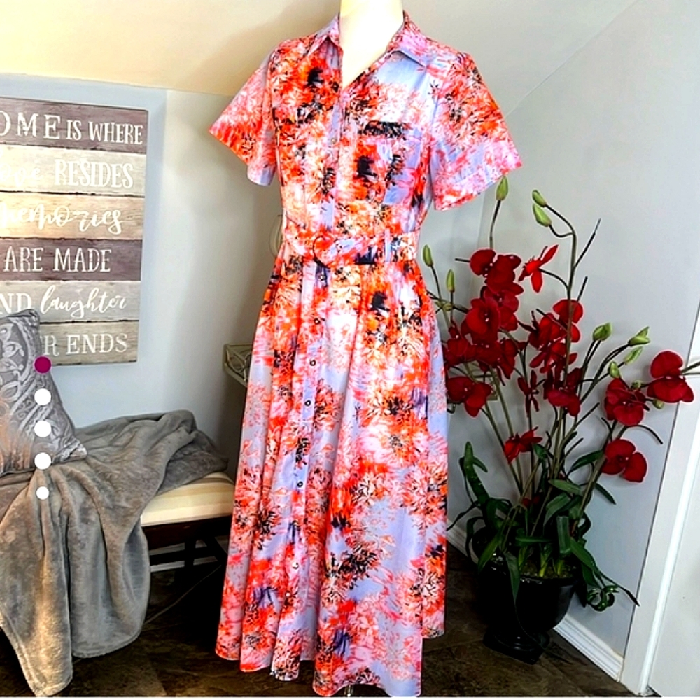 Floral Print Midi Dress
